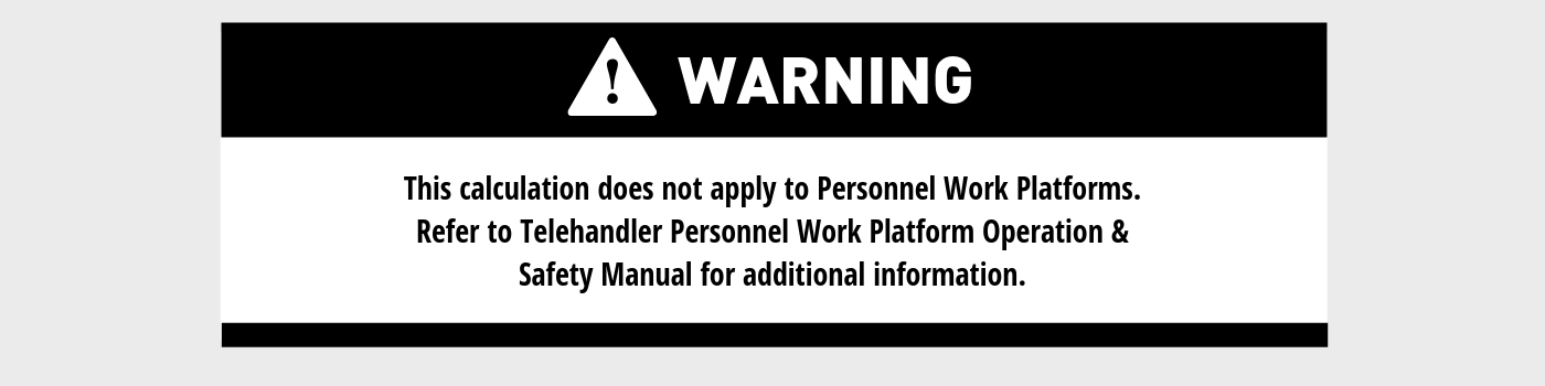 Calculation Warning for Personnel Work Platforms