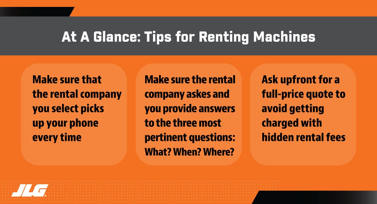 Rental Tips from Aero Lift at a Glance