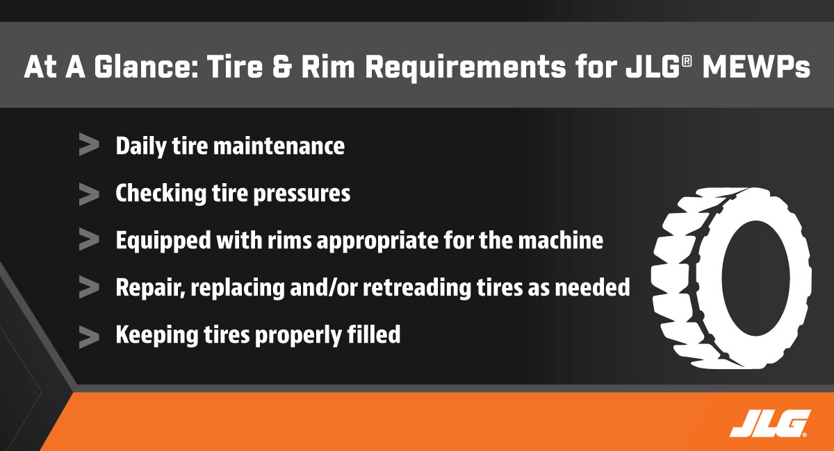 Tire and Rim Requirements for JLG MEWPs at a Glance
