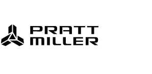 Black Pratt Miller logo