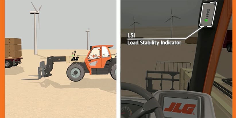 Example of JLG Telehandler Load Stability Indication System