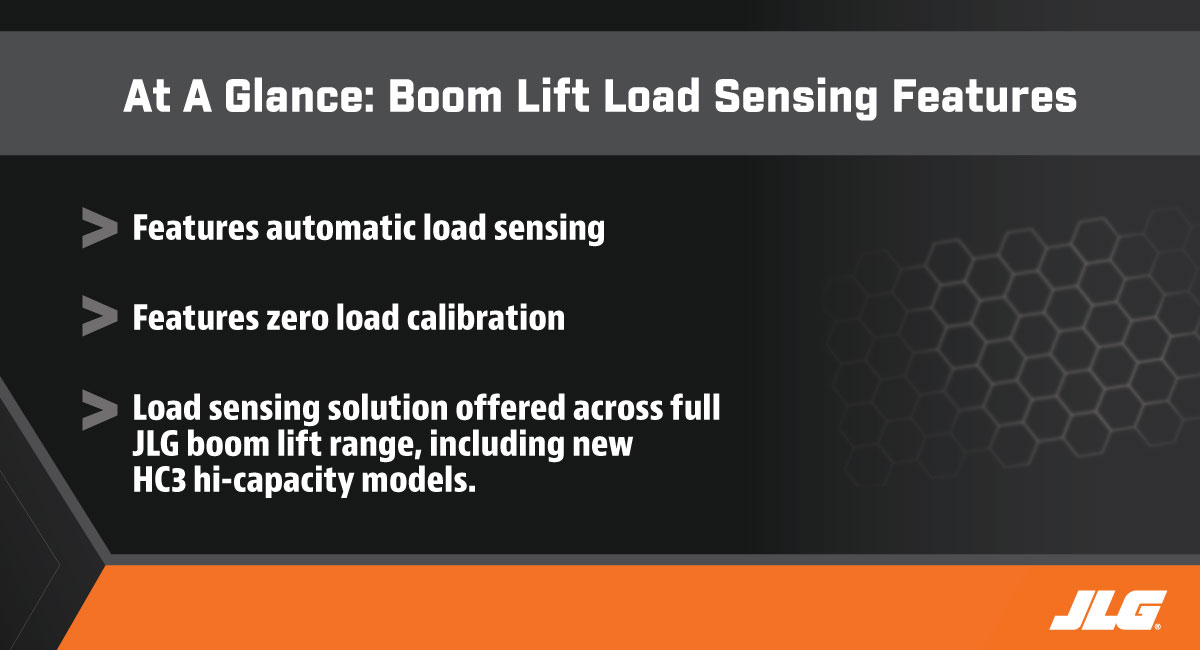 JLG Boom Load Sensing System Features