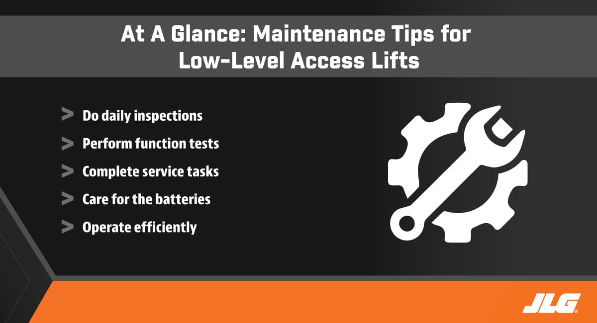 5 Tips For Maintaining Low-Level Access MEWPs | JLG