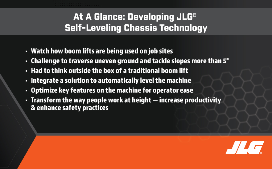 Development of JLG's Self Leveling Technology at a Glance