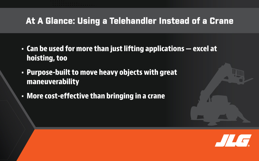 Using a Telehandler instead of a Crane at a Glance