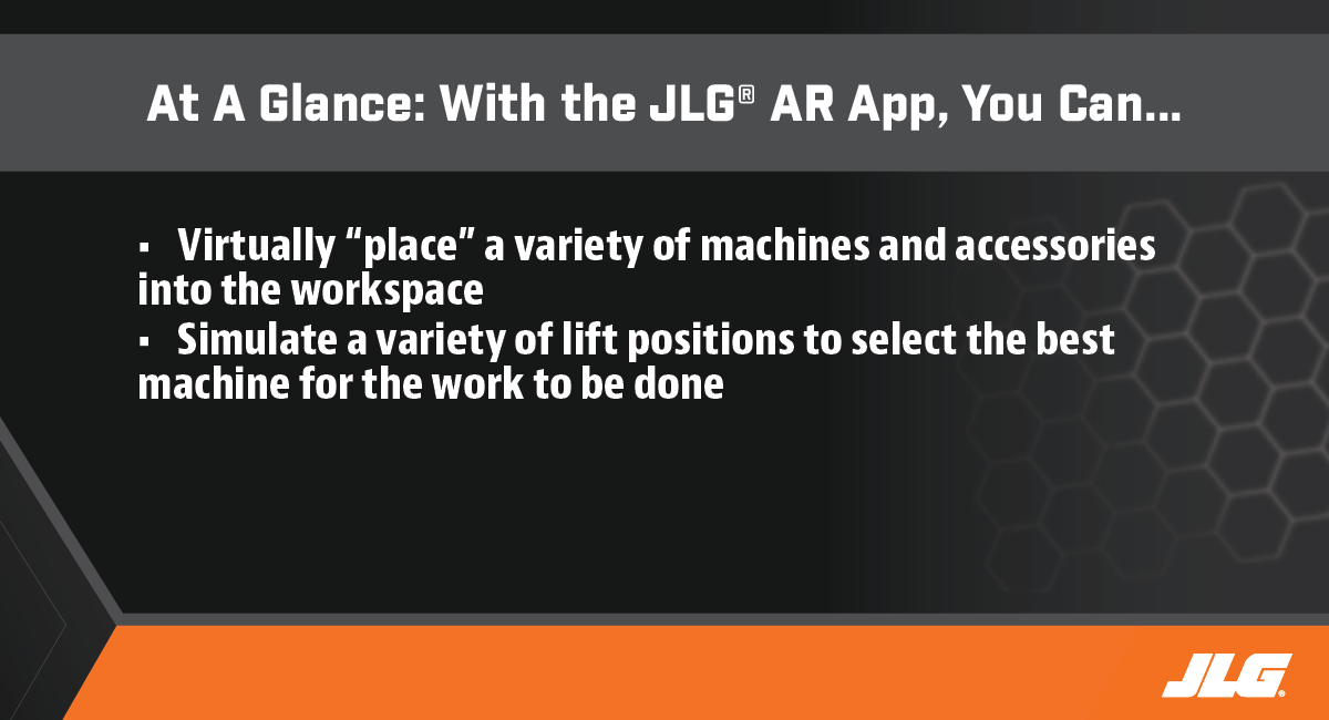 Real World Scenarios from the JLG AR App