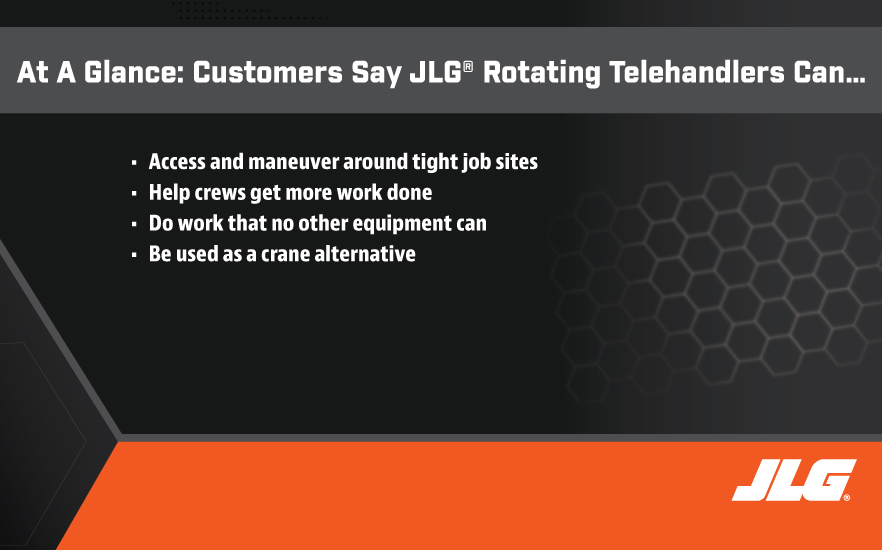 Benefits of JLG Rotating Telehandlers at a Glance