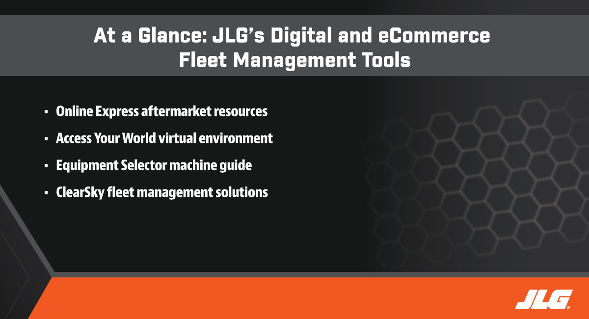 JLG's Digital and E-Commerce Fleet Management Tools