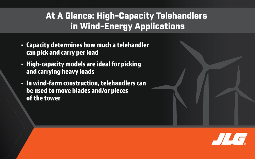 High Capacity Telehandlers in Wind Applications at a Glance