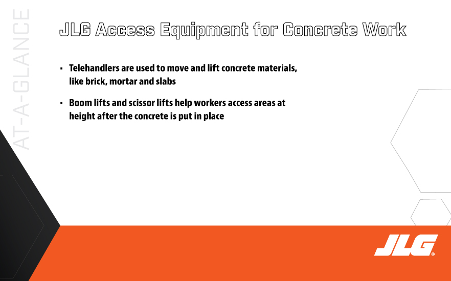 Access Equipment for Concrete Work at a glance