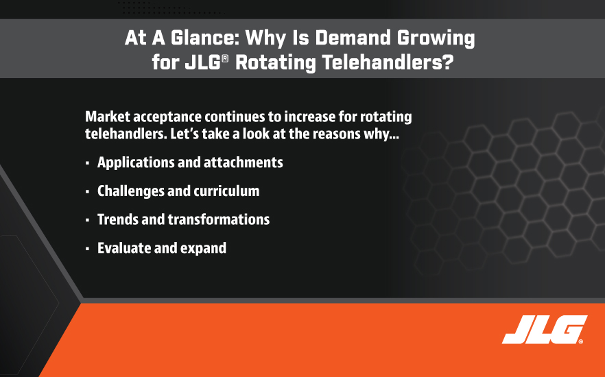 Why demand is growing for rotating telehandlers at a glance