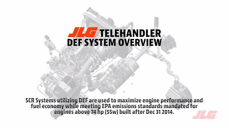 JLG Telehandler Def System Overview