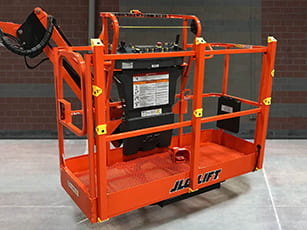 2008 JLG E450AJ ARTICULATING BOOM LIFT AERIAL LIFT WITH JIB ARM 45' REACH  ELECTRIC 2WD 1416 HOURS STOCK # BF9194559-299-WIB