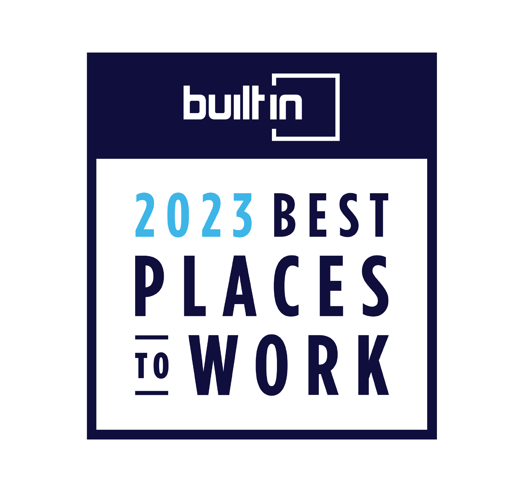 Built in 2023 Best Places to Work award logo