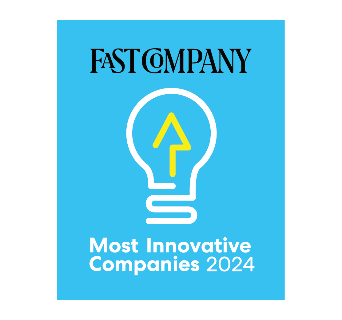 Light blue Fast Company Most Innovative Companies 2024 award logo