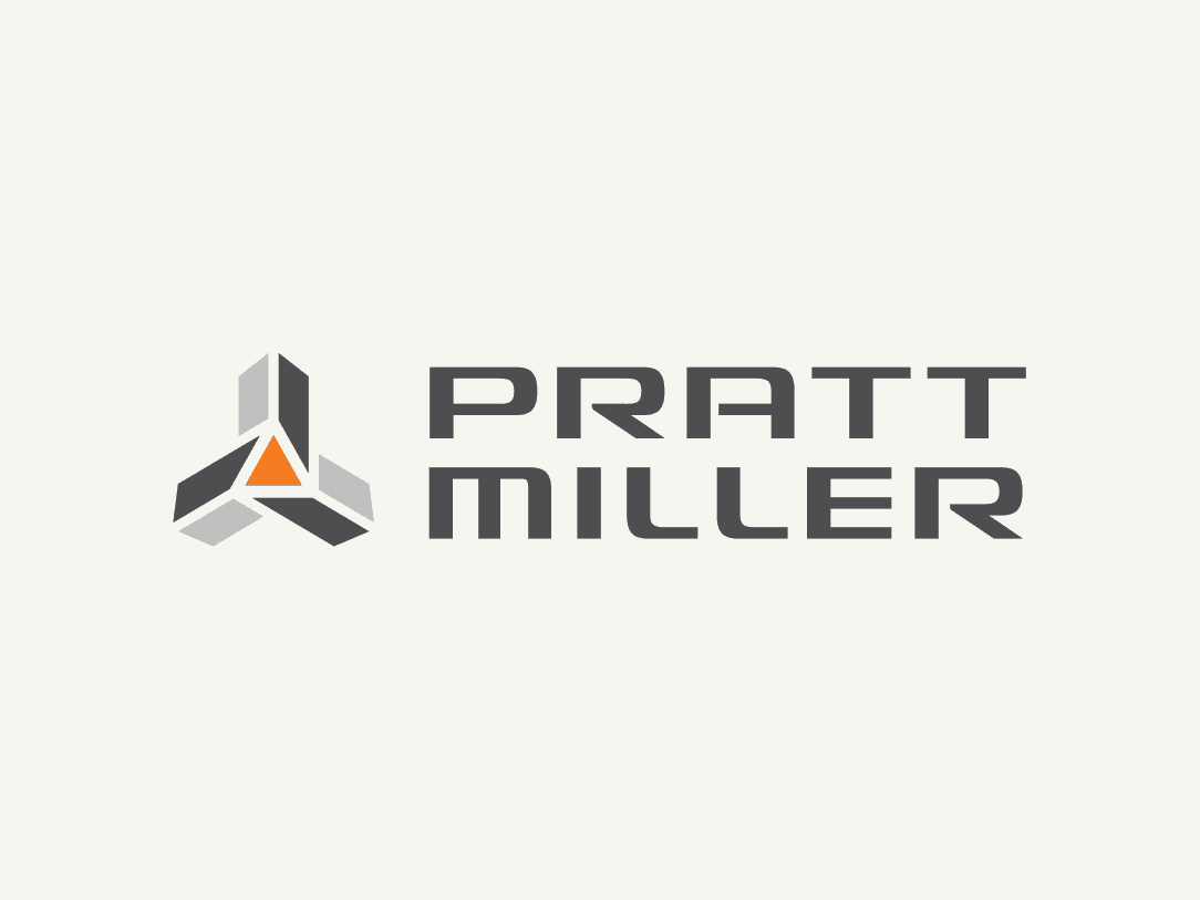 Pratt Miller logo on cream background