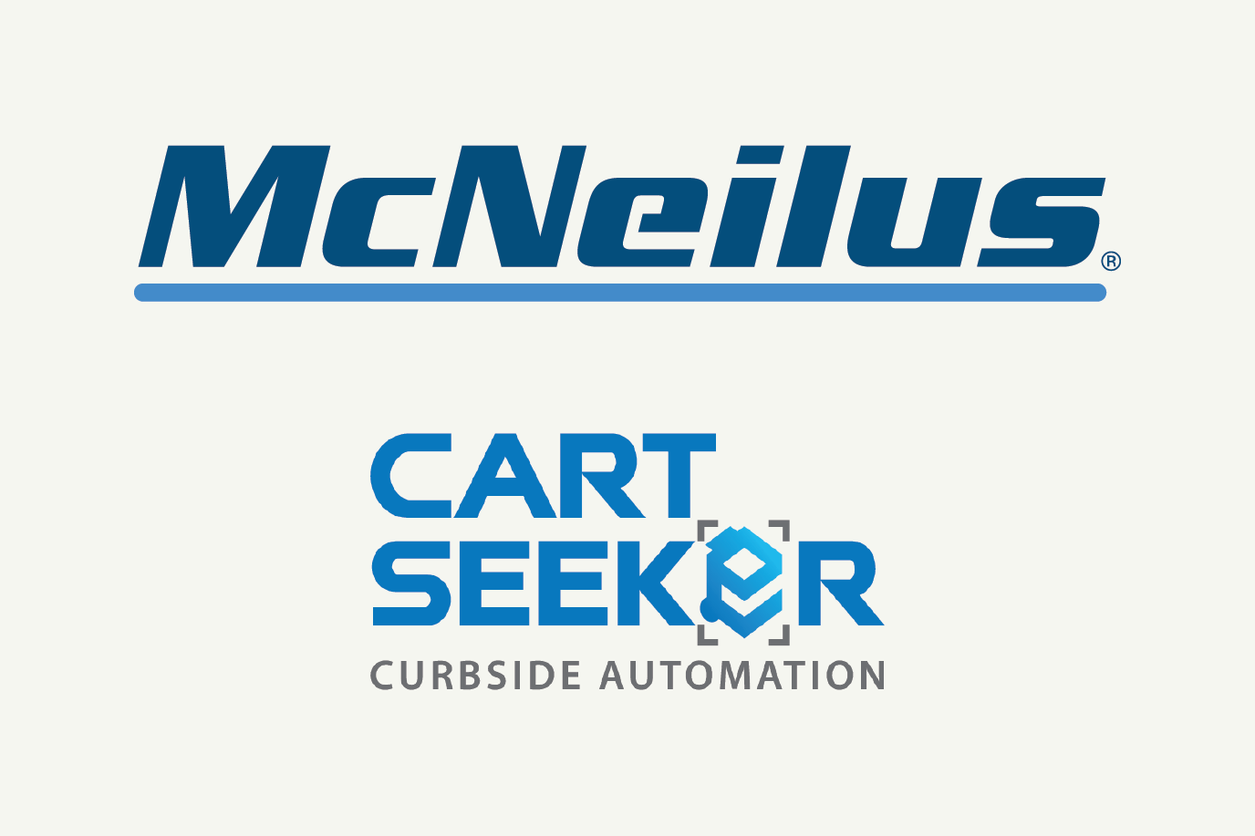 McNeilus and CartSeeker logo on cream background