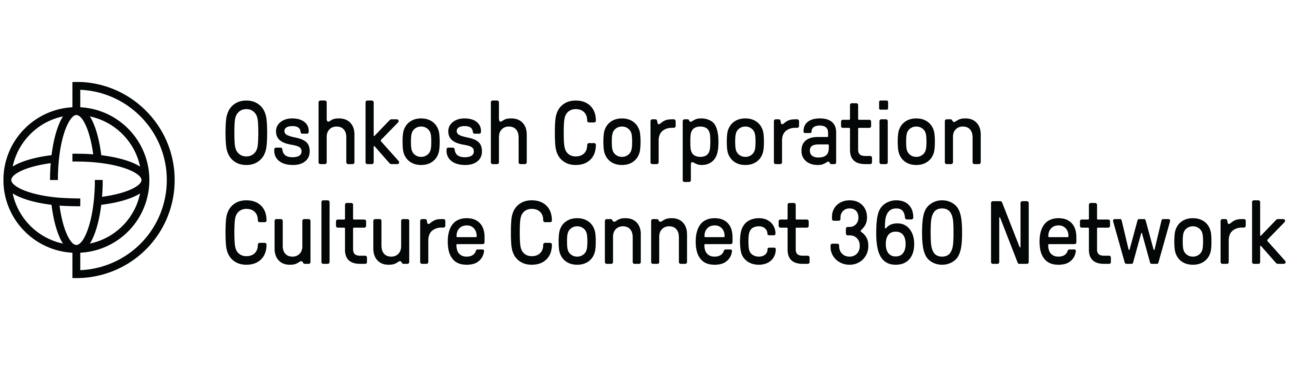 Black Oshkosh Corporation Culture Connect 360 Network logo