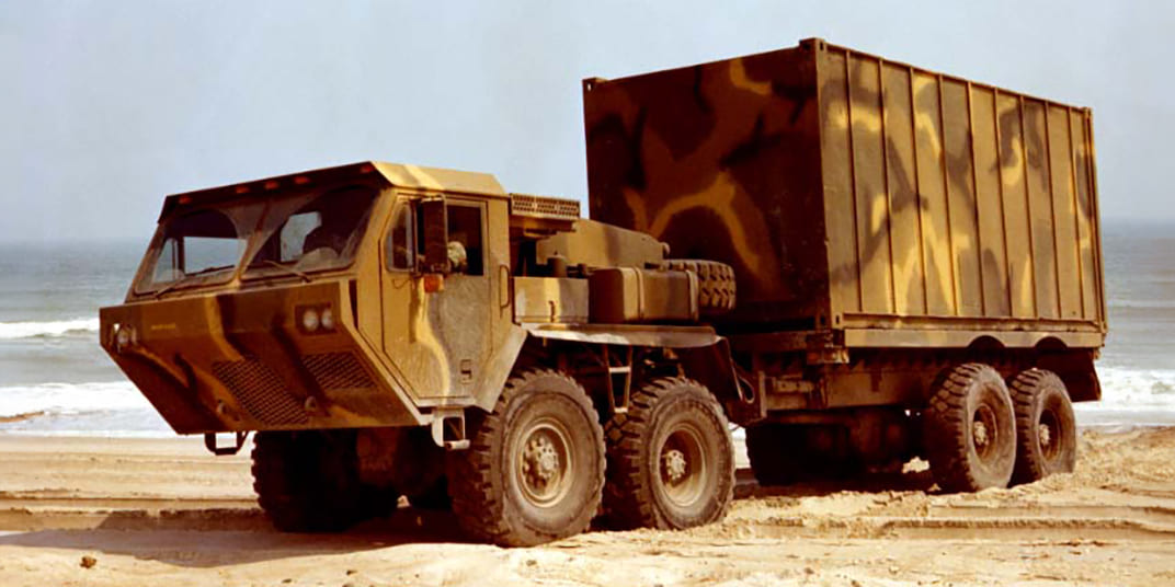 Camouflaged colored 8x8 Logistics Vehicle Systems
